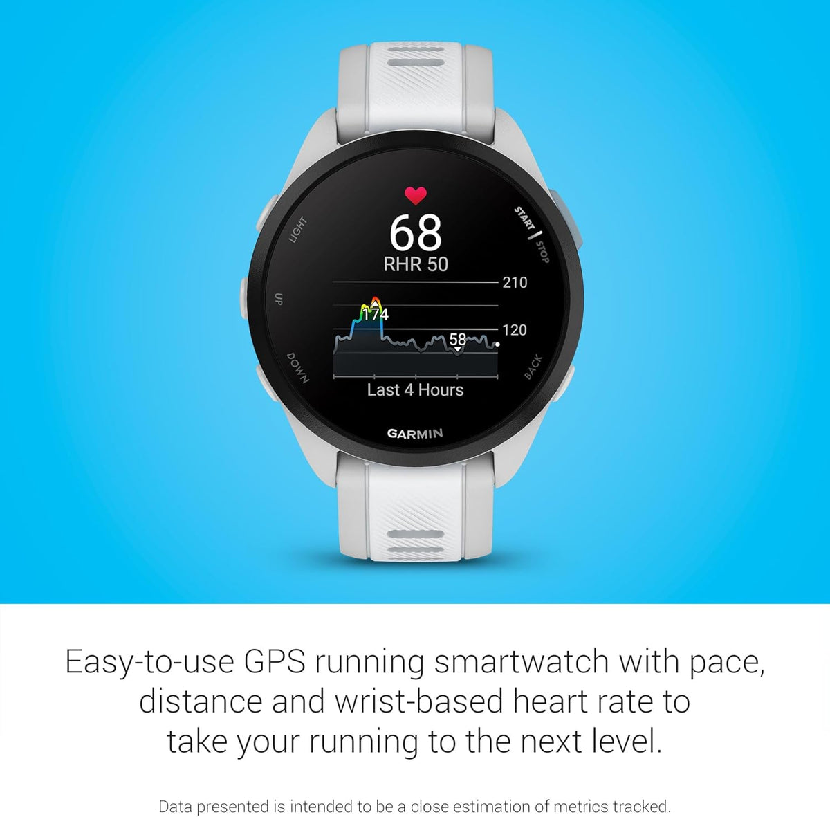 Garmin Forerunner® 165 Music, Running Smartwatch, 43mm, Whitestone | Music On Your Wrist, Essential Training & Recovery Features, Built-In GPS for Distance, Pace & Speed, Garmin Coach