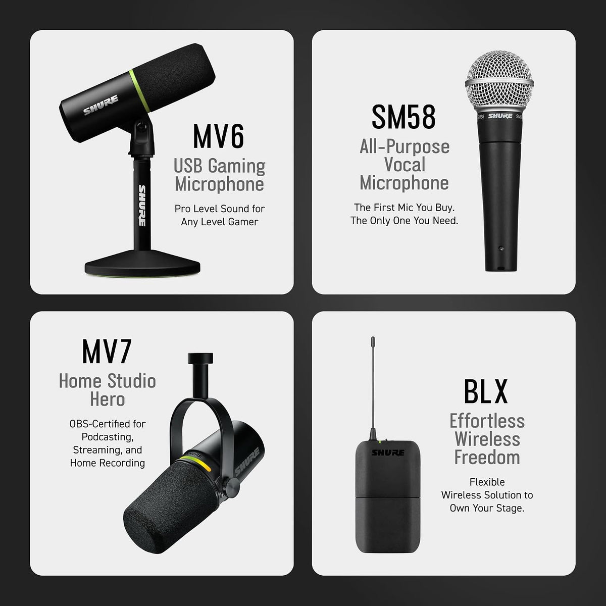Shure Super 55 Deluxe Supercardioid Dynamic Vocal Microphone