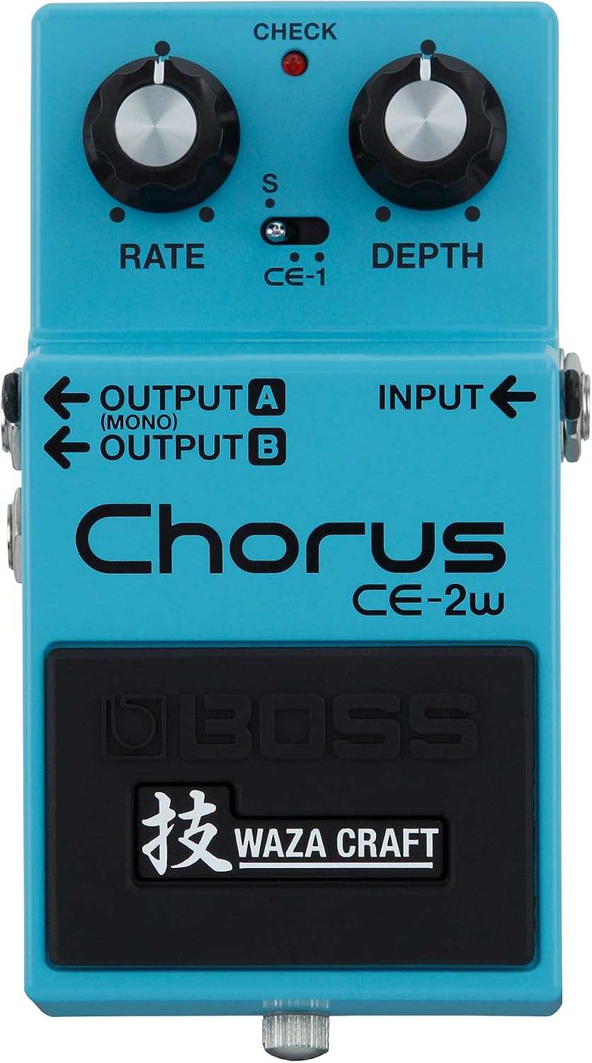 BOSS CE-2W Chorus Premium Waza Craft Guitar Effect Pedal with Analog Circuitry