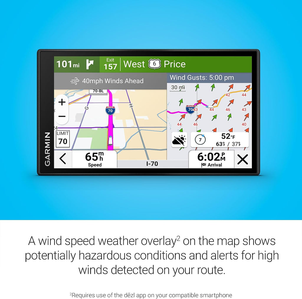 Garmin dēzl™ OTR620, 6” GPS Truck Navigator | Crisp High-Resolution Touchscreen Display, Expert Arrival Planning, Custom Truck Routing