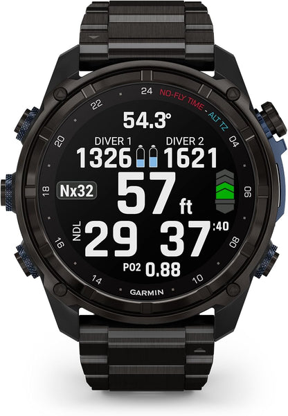 Garmin Descent™ Mk3i, Watch-Style Dive Computer, 51mm, DLC Titanium