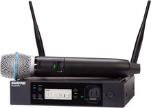 Shure GLXD24R+/B87A Dual Band Pro Digital Wireless Microphone System - 12-Hour Battery Life, 100 ft Range | BETA 587 Handheld Vocal Mic, Single Channel Rack Mount Receiver (GLXD24R+/B87A-Z3)