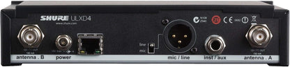 Shure ULXD4 Single Channel Receiver - for use with ULX-D Digital Wireless Microphone Systems, Transmitter Sold Separately | V50 Band (ULXD4=-V50)