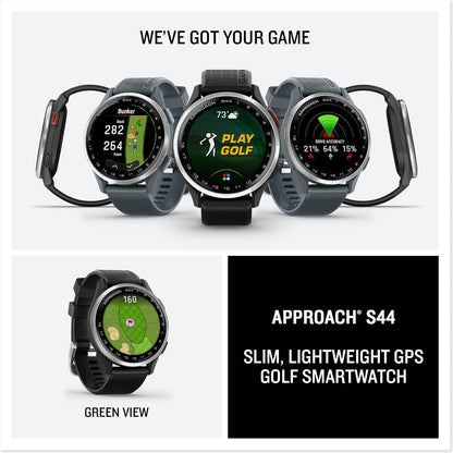 Garmin Approach® S44, Golf GPS Smartwatch, 43mm, Black