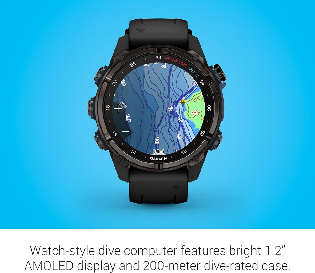 Garmin Descent™ Mk3i, Watch-Style Dive Computer, 43mm, Black | Subwave Sonar Networking, Multiple Dive Modes, Dive Focused Design, Dive Readiness Tool, Built-In Flashlight, Dive Log