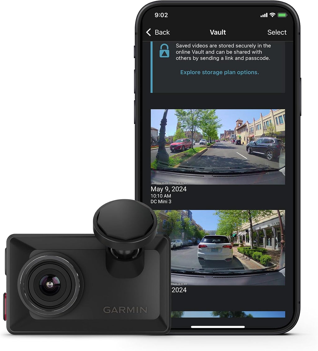 Garmin Dash Cam™ X310, Compact 4k Ultra HD Dash Cam | Records 4k Ultra HD Video with a 140-Degree Field of View, Compact Size & 2.4" Touchscreen Display, Voice Control