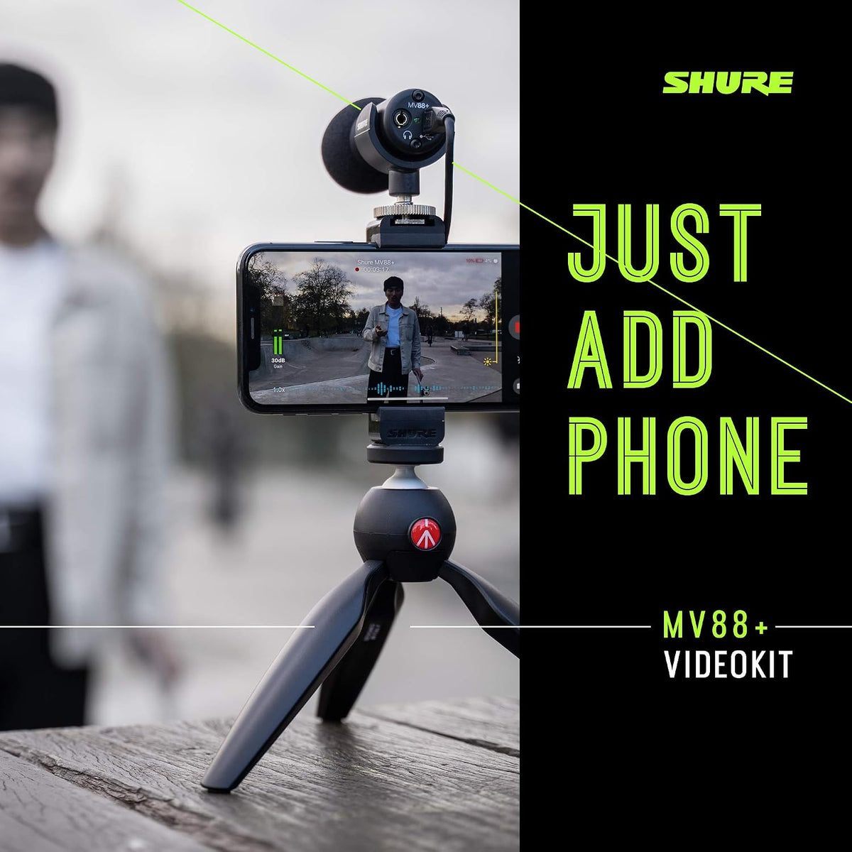 Shure MV88+ USB-C Video Kit Stereo Condenser Microphone
