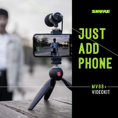 Shure MV88+ USB-C Video Kit Stereo Condenser Microphone