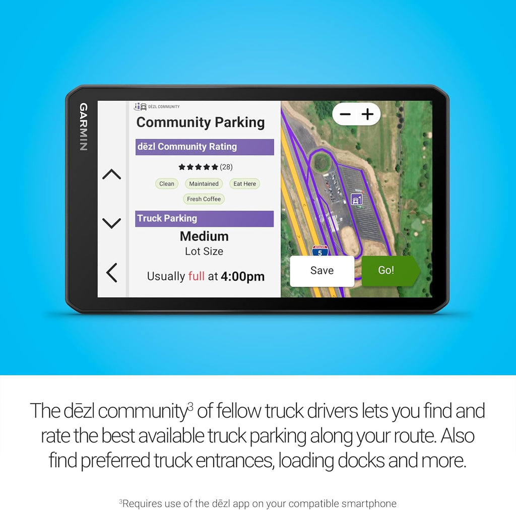Garmin dēzlCam™ OTR725, 7” GPS Truck Navigator, Built-in Dash Camera | Crisp High-Resolution Touchscreen Display, Expert Arrival Planning, Custom Truck Routing