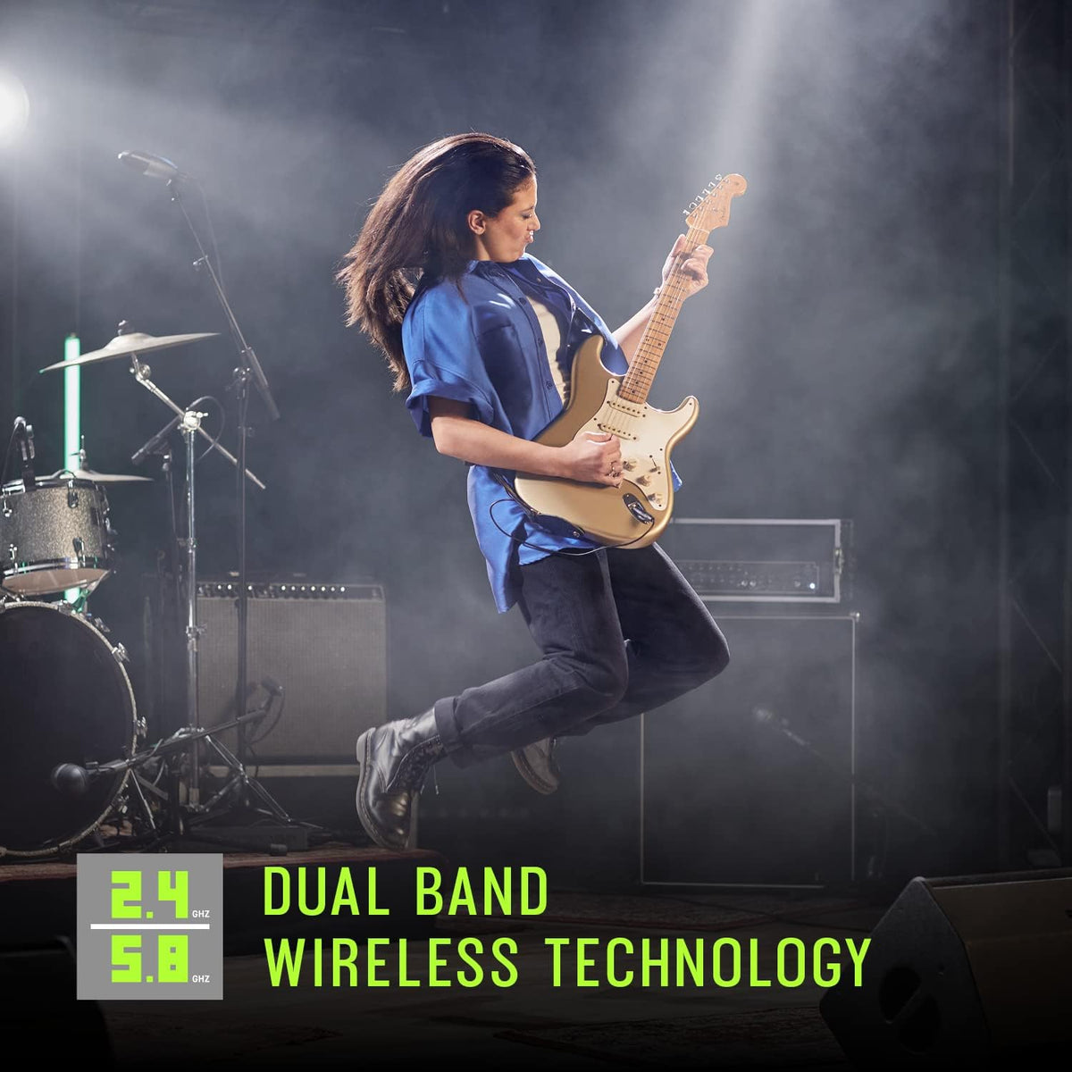 Shure GLXD4R+ Pro Digital Single Channel Rack Mount Receiver - for use with GLX-D+ Dual Band Wireless Systems, Transmitter Sold Separately (GLXD4R+=-Z3)
