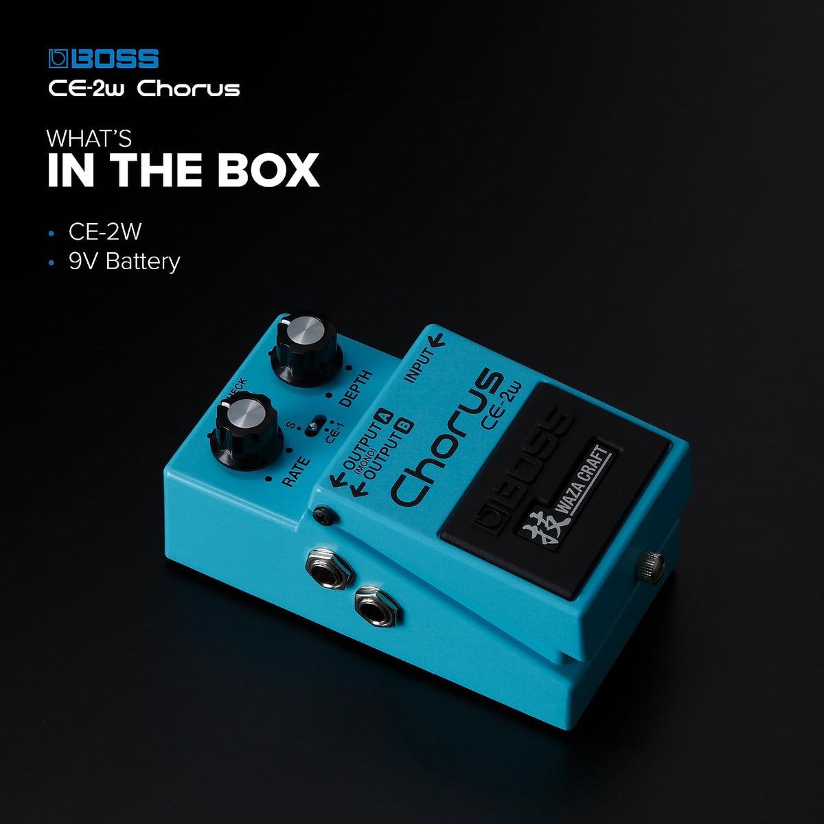 BOSS CE-2W Chorus Premium Waza Craft Guitar Effect Pedal with Analog Circuitry