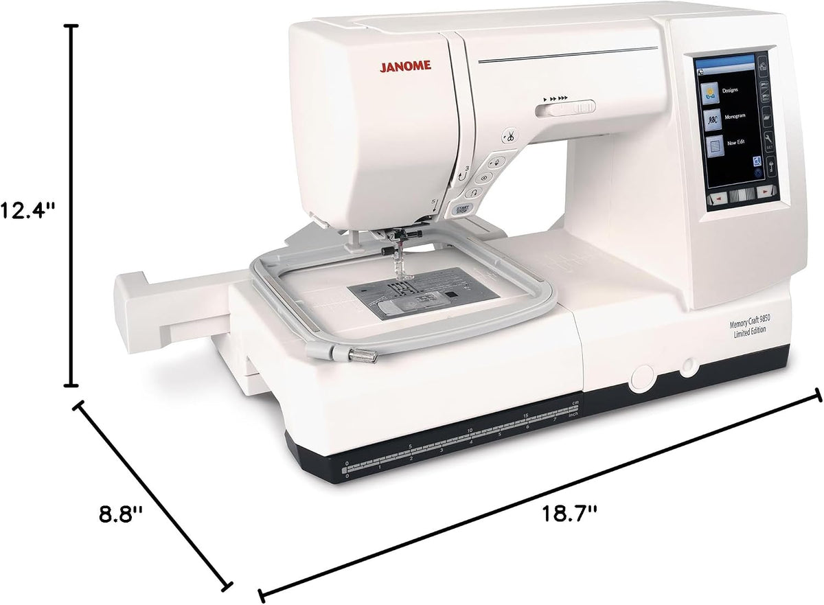 Janome Memory Craft 9850 Limited Edition Computerized Sewing and Embroidery Machine