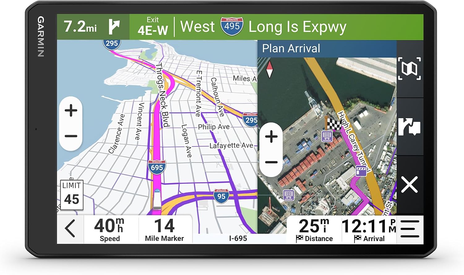 Garmin dēzl™ OTR1020, Extra-Large 10” GPS Truck Navigator | Crisp High-Resolution Touchscreen Display, Expert Arrival Planning, Custom Truck Routing