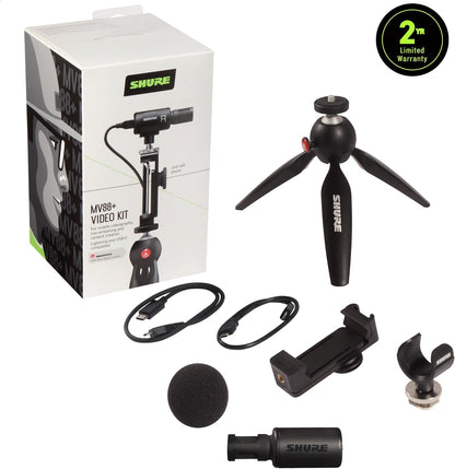 Shure MV88+ USB-C Video Kit Stereo Condenser Microphone