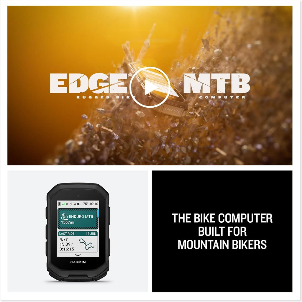 Garmin Edge® MTB, Rugged GPS Bike Computer, Mountain Biking Metrics | Enduro & Downhill Ride Profiles, Automatically Track Split Times While Riding, Full-Color Preloaded Trail Maps