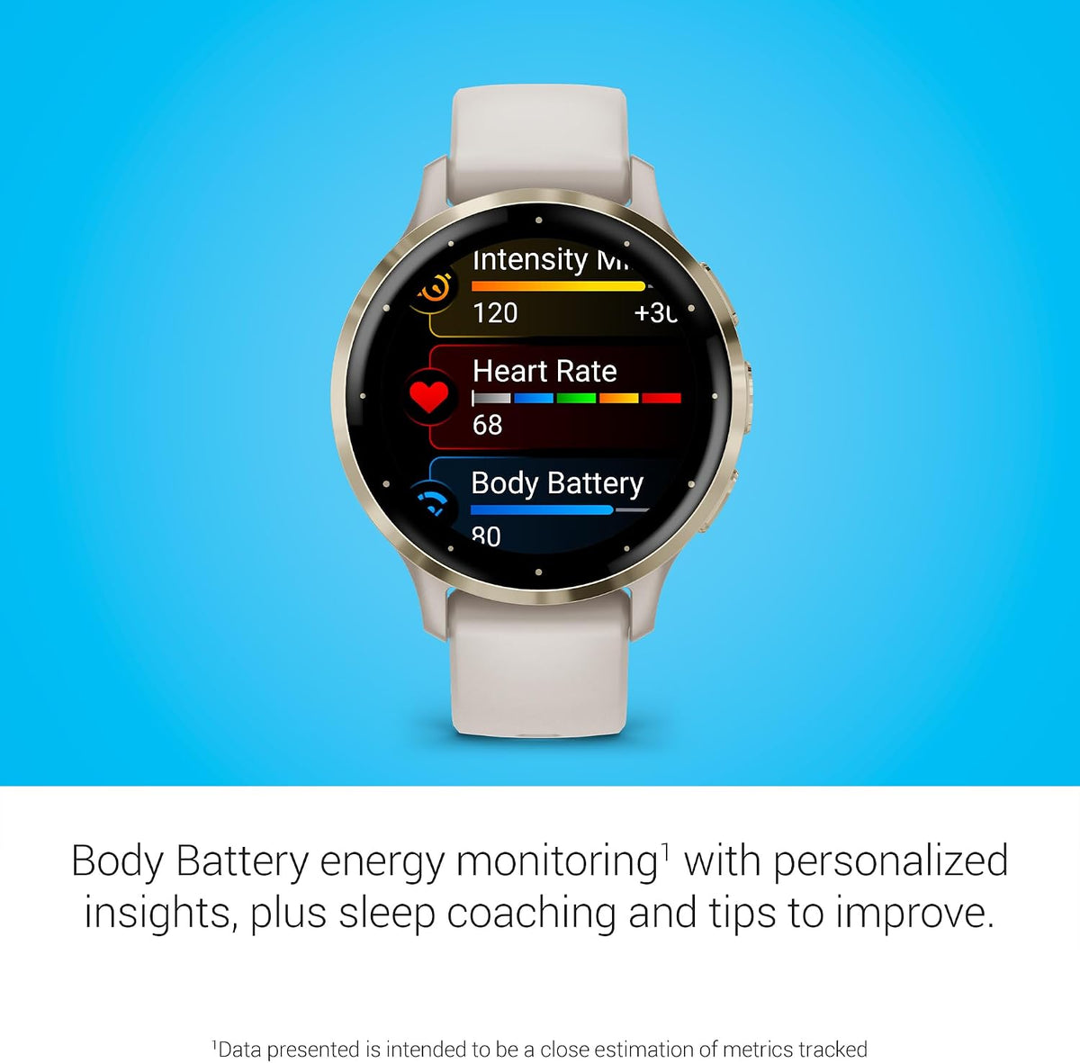 Garmin Venu® 3S, Premium Fitness Smartwatch, 41mm, Ivory