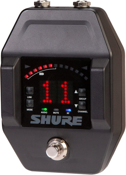 Shure GLXD6+ Pro Digital Guitar Pedal Receiver – for GLX-D+ Dual Band Wireless Systems, 9V DC Power, Built-in Tuner (GLXD6+-Z3)