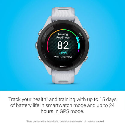 Garmin Forerunner® 265S, Running Smartwatch, 42mm, Whitestone/Neo Tropic | Advanced Training Metrics & Recovery Insights, Music On Your Wrist, Garmin Coach, Daily Suggested Workouts