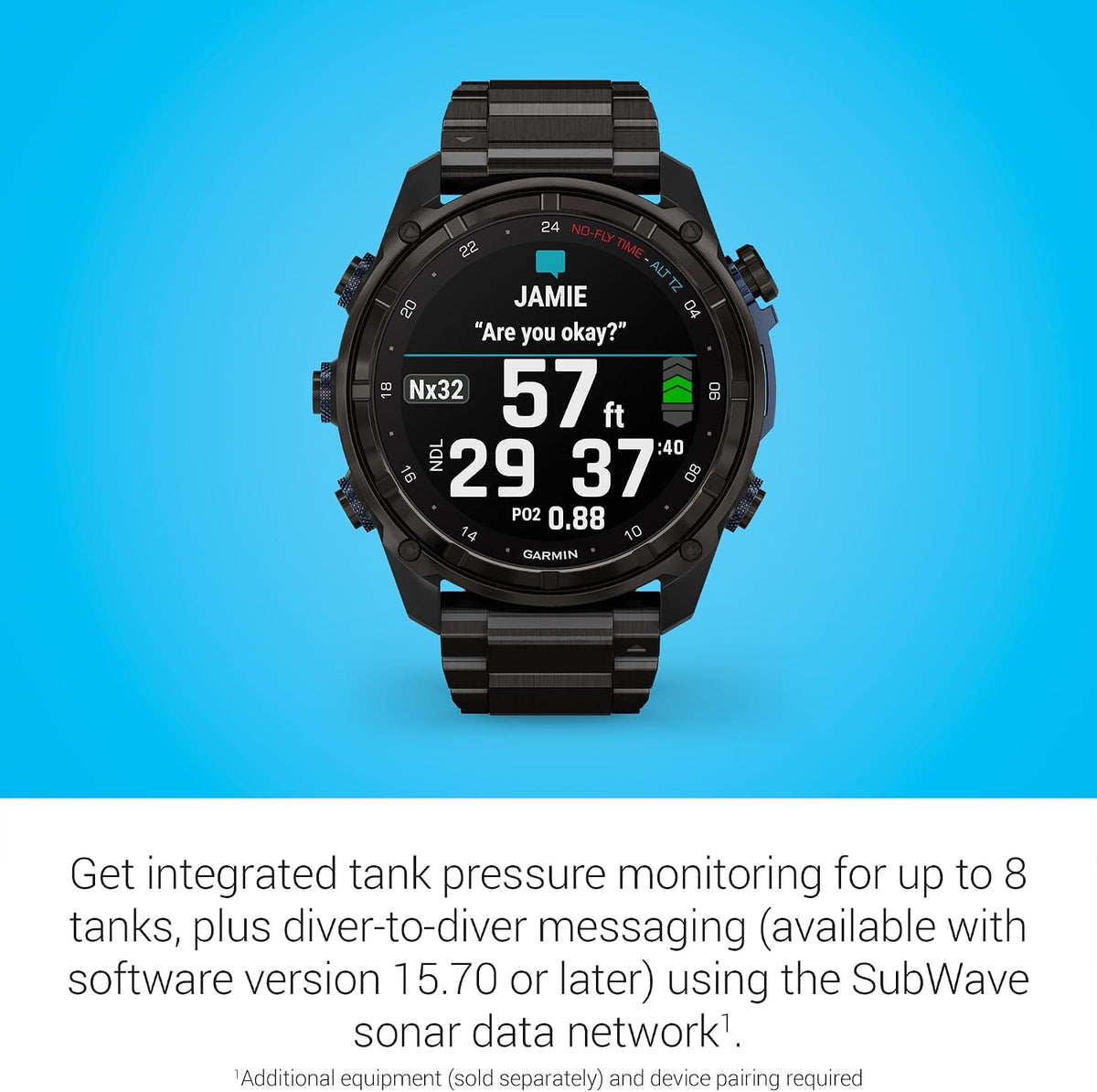 Garmin Descent™ Mk3i, Watch-Style Dive Computer, 51mm, DLC Titanium
