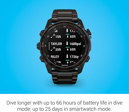 Garmin Descent™ Mk3i, Watch-Style Dive Computer, 51mm, DLC Titanium