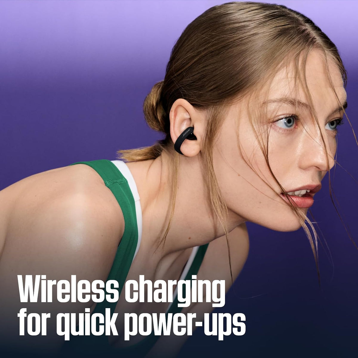 Bose Sport Open Earbuds - Wireless Earbuds, Clip-On, USB-C Charging, Up to 22 Hrs of Audio, Sweat Resistant, IP54 Waterproof, Ideal for Workouts, Microphones for Clear Calls, Eucalyptus Green