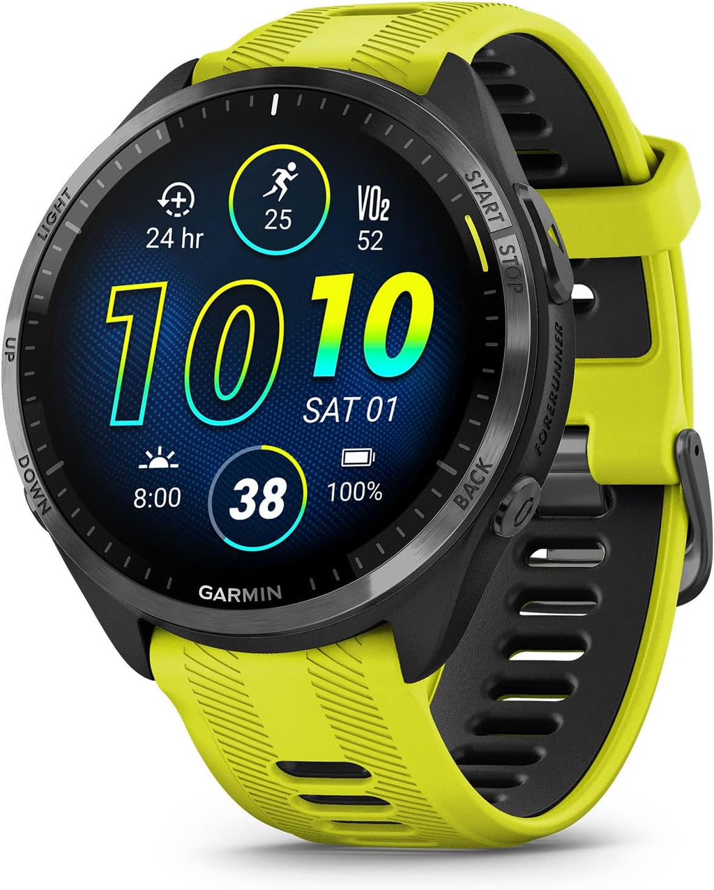 Garmin Forerunner® 965, Running Smartwatch, 47mm, Amp Yellow/Black | Maps, Advanced Training Metrics & Recovery Insights, Maps, Music On Your Wrist, Garmin Coach, Daily Suggested Workouts