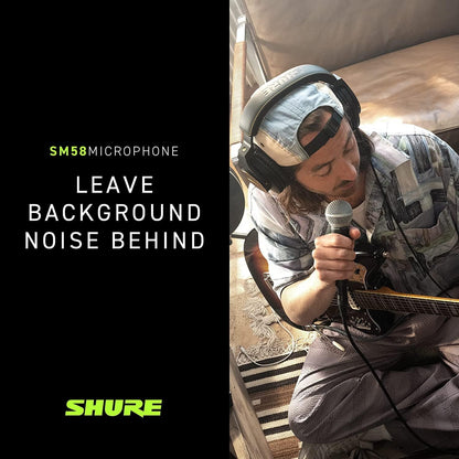 Shure SM58S Pro XLR Dynamic Vocal Microphone with On/Off Switch