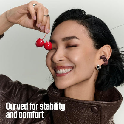 Bose Ultra Open Earbuds (2nd Gen) - Open-Ear, Clip-On, Wireless Earbuds, Bluetooth, Immersive Audio, Wireless Charging, Up to 28 Hrs of Audio, Ideal for Traveling, School, and Office, Cherry Chocolate