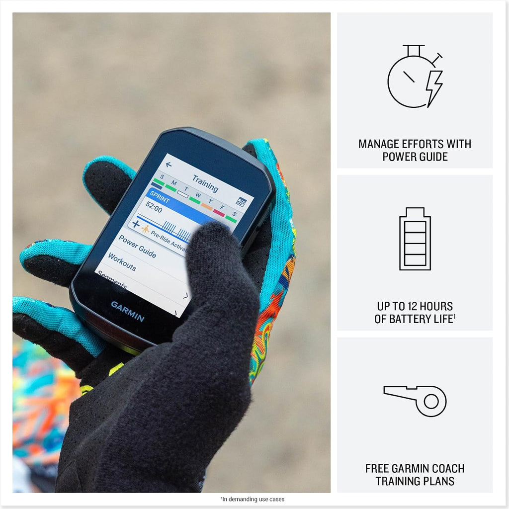 Garmin Edge® 550, Compact GPS Cycling Computer | Vivid Color Display, Button Controls, Advanced Training & Performance Insights