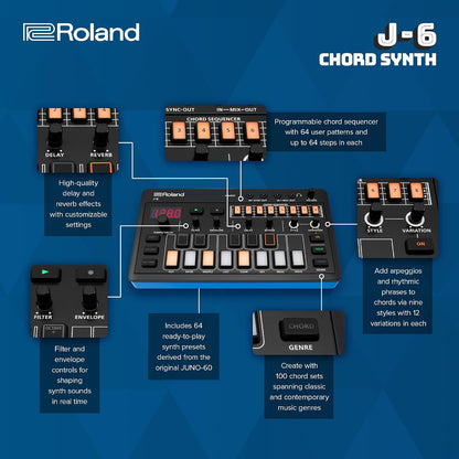 Roland AIRA Compact J-6 CHORD SYNTH Portable Song Creation Machine