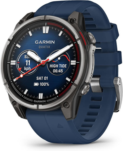 Garmin quatix® 8, Marine GPS Smartwatch, 47mm | Ultimate Nautical Smartwatch, AMOLED Display, Chartplotter Control, Built-In Flashlight, Dedicated Marine Features