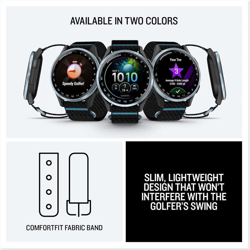 Garmin Approach® J1, Junior Golf Watch with GPS, 43mm, Black | Lightweight GPS Golf Watch Built for Junior Golfers, Simplified Interface, Tee-Off Guidance, Pace-of-Play Timer
