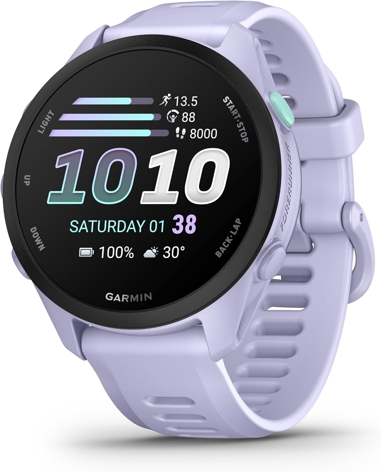 Garmin Forerunner® 70, 43mm, Cool Lavendar | Beginner-Level Running Smartwatch, Pace, Distance and Heart Rate, Daily Suggested Workouts, Adaptive Training Plans