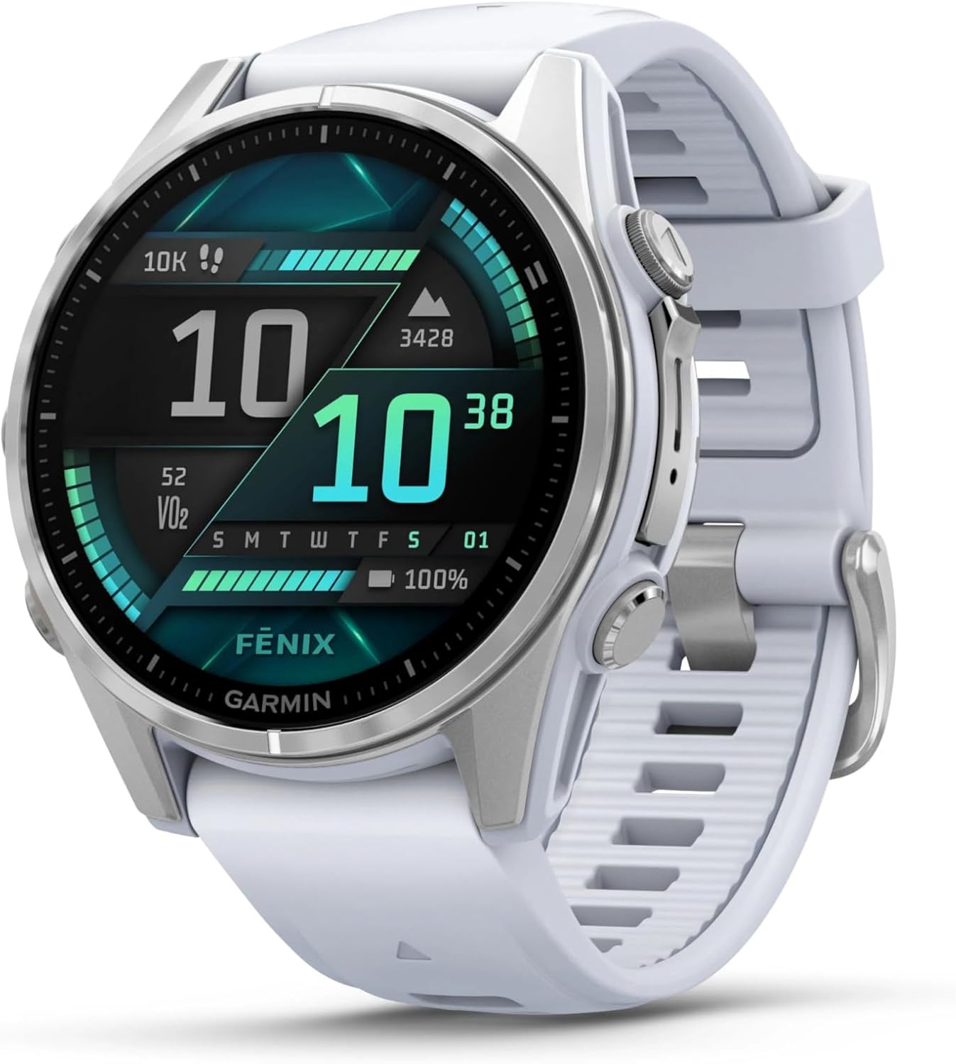 Garmin fēnix® 8, 43mm, Whitestone | Premium Multisport Smartwatch, AMOLED Display, GPS, Built-In Flashlight, Dive-Rated, Built-In Speakers & Mic