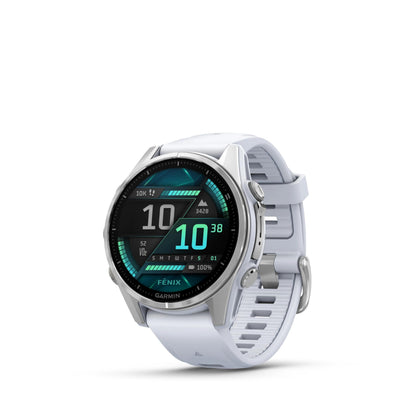 Garmin fēnix® 8, Sapphire, Titanium, 51mm, Spark Orange/Graphite | Larger-Sized Premium Multisport Smartwatch, AMOLED Display, GPS, Built-In Flashlight, Dive-Rated, Built-In Speakers & Mic