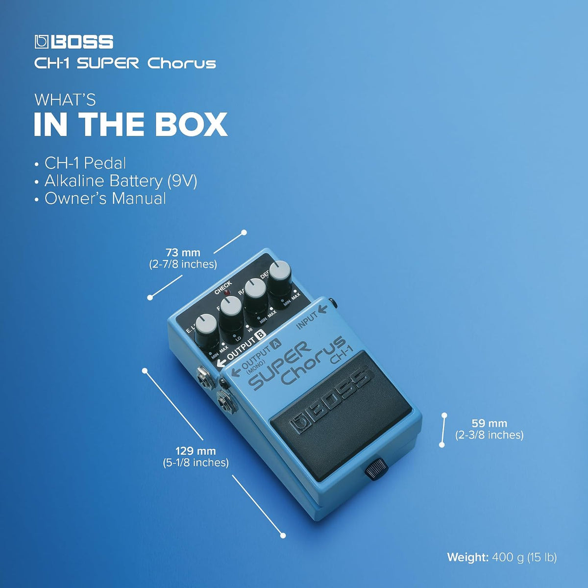 BOSS CH-1 SUPER Chorus Classic Compact Chorus Effects Pedal