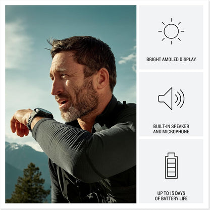 Garmin fēnix® 8 Pro, 47mm, Sapphire, Titanium, Graphite/Black | Premium Multisport Smartwatch, inReach® Technology, AMOLED Display, Built-In Flashlight, Dive-Rated, Built-In Speakers & Mic