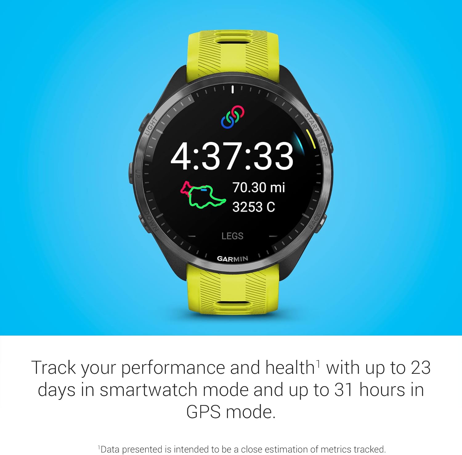 Garmin Forerunner® 965, Running Smartwatch, 47mm, Amp Yellow/Black | Maps, Advanced Training Metrics & Recovery Insights, Maps, Music On Your Wrist, Garmin Coach, Daily Suggested Workouts