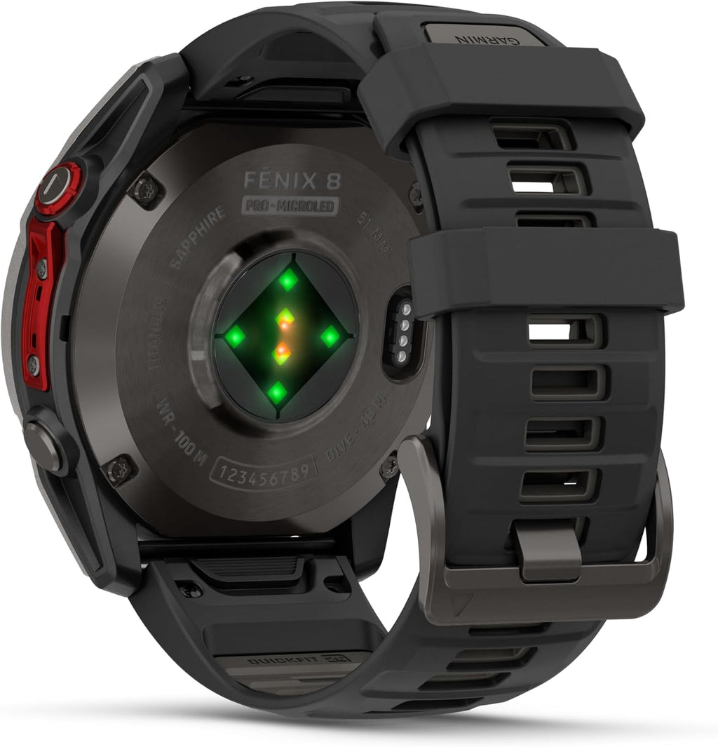 Garmin fēnix® 8 Pro, 47mm MicroLED, Sapphire DLC Titanium Black/Pebble Gray