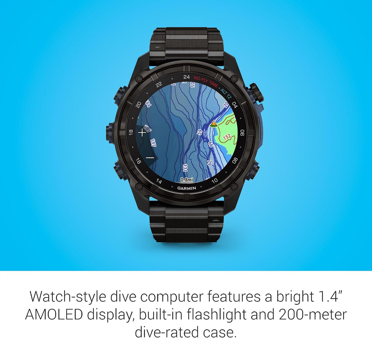 Garmin Descent™ Mk3i, Watch-Style Dive Computer, 51mm, DLC Titanium