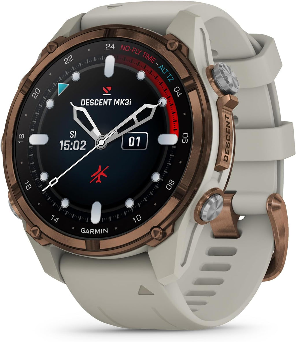 Garmin Descent™ Mk3i, Watch-Style Dive Computer, 43mm, French Gray | Subwave Sonar Networking, Multiple Dive Modes, Dive Focused Design, Dive Readiness Tool, Built-In Flashlight, Dive Log