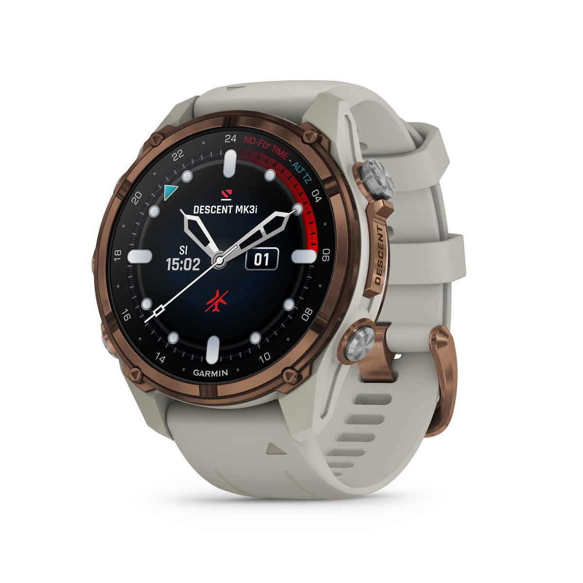 Garmin Descent™ Mk3, Watch-Style Dive Computer, 43mm, Fog Gray | Subwave Sonar Networking, Multiple Dive Modes, Dive Focused Design, Dive Readiness Tool, Built-In Flashlight, Dive Log