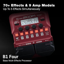 Zoom B1 Four Bass Multi-Effects Processor with 70+ Effects & Amp Modeling