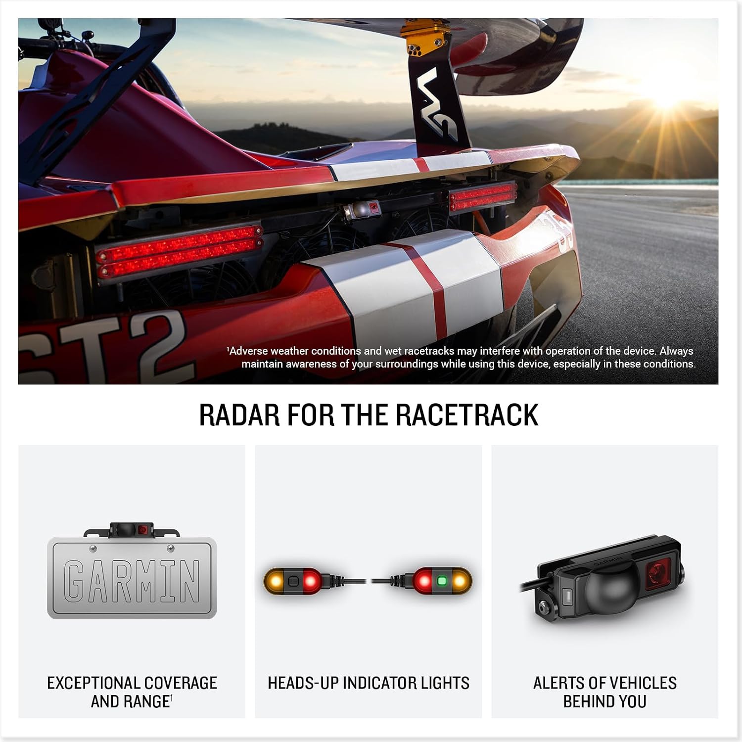 Garmin Catalyst™ R1, Racing Radar for High-Performance Drivers and Racetrack Enthusiasts