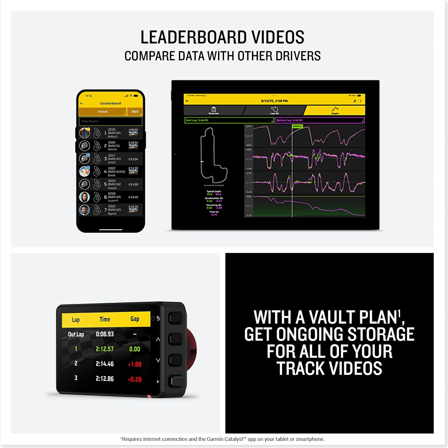 Garmin Catalyst™ 2, Racetrack Driving Performance Optimizer | Real-Time Coaching with On-Track Audio Cues, True Optimal Lap™ Technology, Detailed Performance Data, Leaderboards