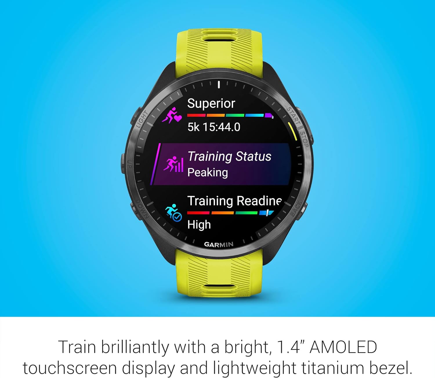 Garmin Forerunner® 965, Running Smartwatch, 47mm, Amp Yellow/Black | Maps, Advanced Training Metrics & Recovery Insights, Maps, Music On Your Wrist, Garmin Coach, Daily Suggested Workouts