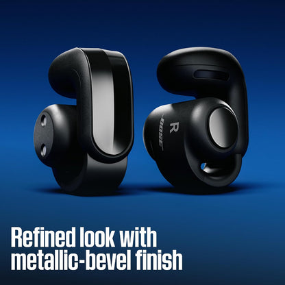 Bose Ultra Open Earbuds (2nd Gen) - Open-Ear, Clip-On, Wireless Earbuds, Bluetooth, Immersive Audio, Wireless Charging, Up to 28 Hrs of Audio, Ideal for Traveling, School, and Office, Black