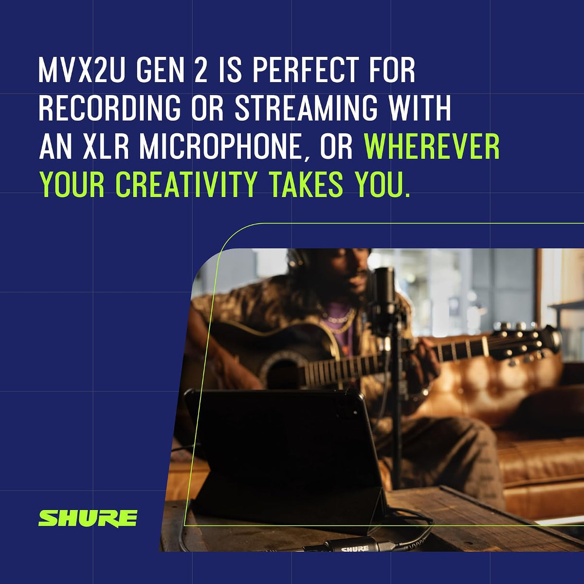 Shure MVX2U Gen 2 XLR-to-USB-C Audio Interface