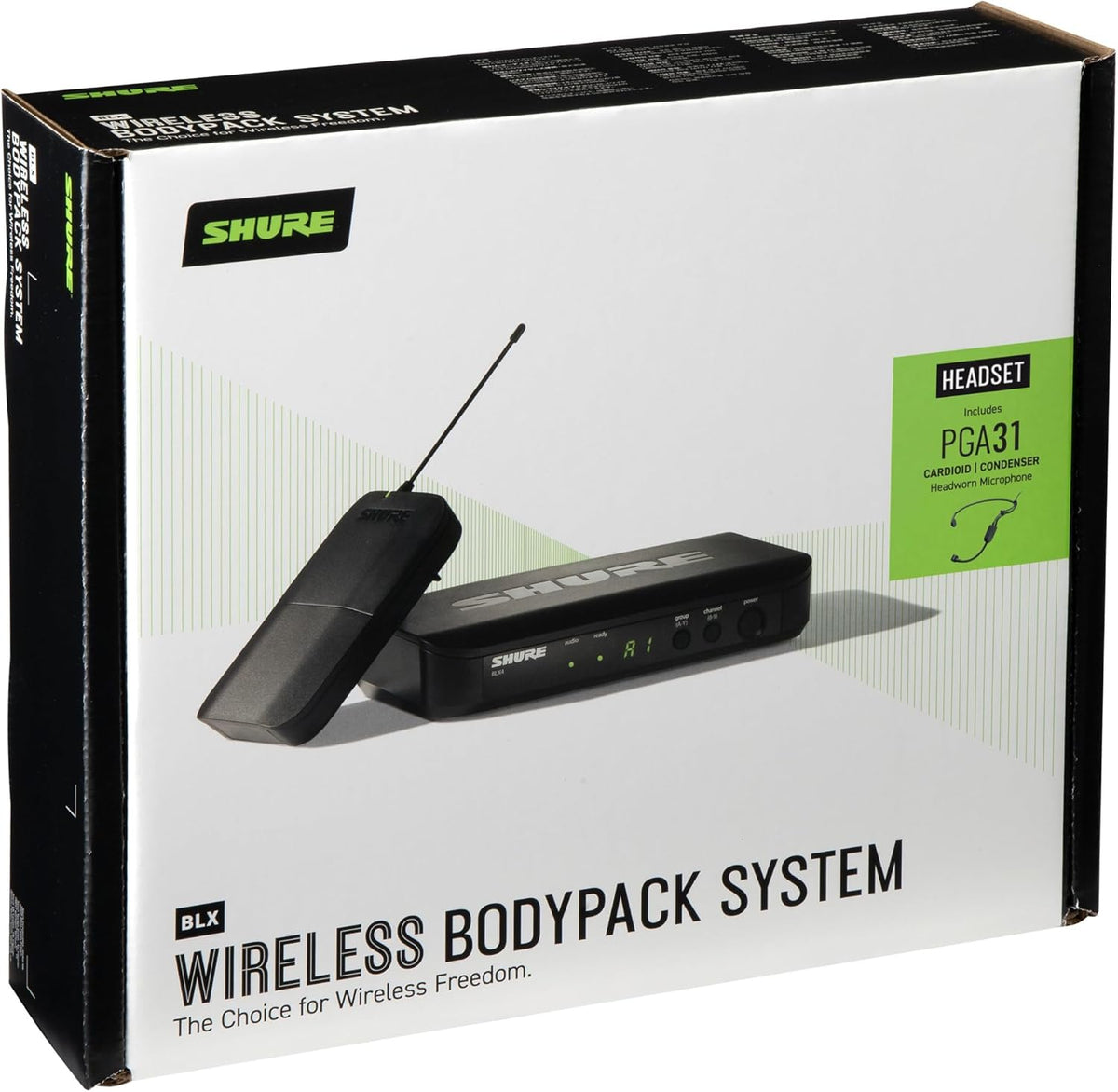 Shure BLX14/PGA31 Wireless Headworn Microphone System - H9 Band
