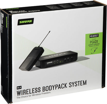 Shure BLX14/PGA31 Wireless Headworn Microphone System - H9 Band